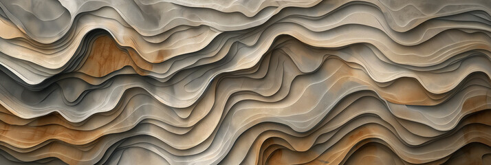 Aufkleber - Abstract background forming an organic pattern with wavy lines