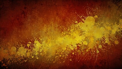 Poster - Orange yellow grunge background