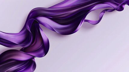 Fototapete - Abstract business template pink and purple gradient wave or curved shape isolated on white background