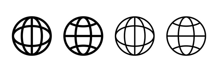 Wall Mural - web icon vector isolated on white background. website vector icon. internet world vector