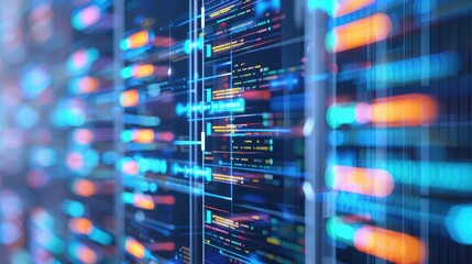 Poster - Abstract network lines on a screen, representing business connectivity and communication.