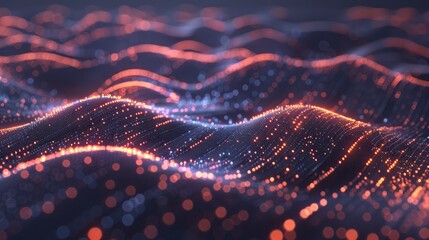 Poster - Abstract network lines on a screen, representing business connectivity and communication.