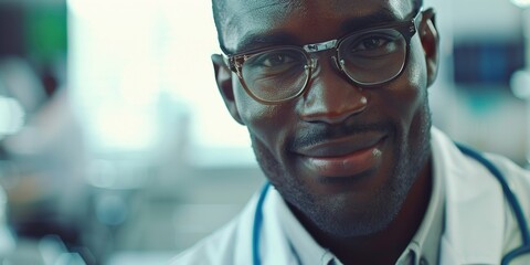 Wall Mural - Close-up portrait of a person wearing glasses, perfect for identity or character illustration