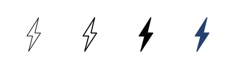 Wall Mural - lightning icon set. electric icon vector. power icon. energy sign