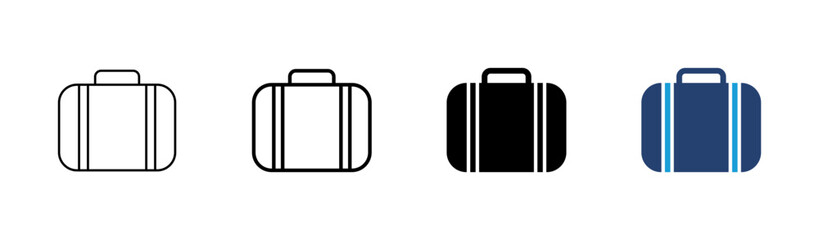 Sticker - Briefcase icon set. suitcase icon. luggage symbol.