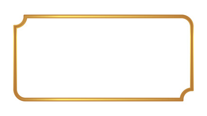 Wall Mural - rectangle golden certificate border pattern line photo frame islamic wedding invitation background