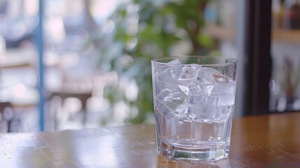Poster - Crisp and Refreshing Glass of Icy Water for Cool