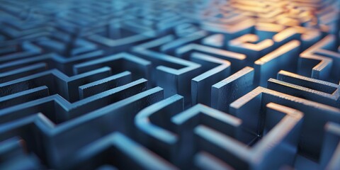 Aufkleber - A maze with a clear path highlighted, symbolizing strategic navigation and problem-solving skills