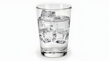 Fototapete - Refreshing Glass of Icy Water Offering Cool