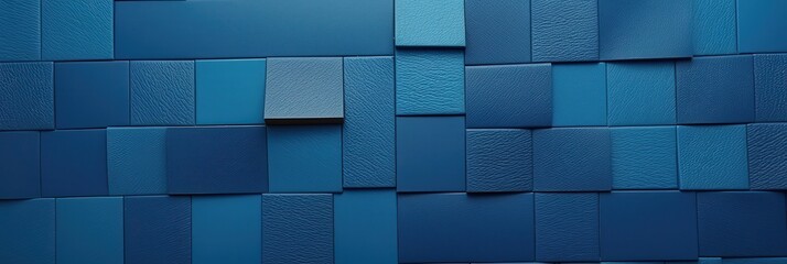 Poster - Abstract Blue Tiles