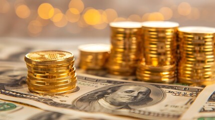Aufkleber - Securing Financial Resilience Gold Coins and Emergency Cash Funds for Crisis Preparedness