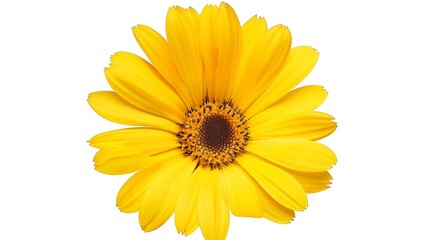 Poster - Yellow flower daisy isolated on a white background : Generative AI