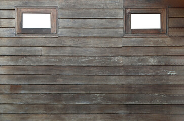 Wall Mural - Old wooden wall with small window