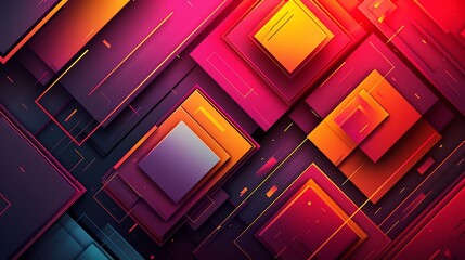 Poster - Abstract geometric background with vibrant colors and gradients.