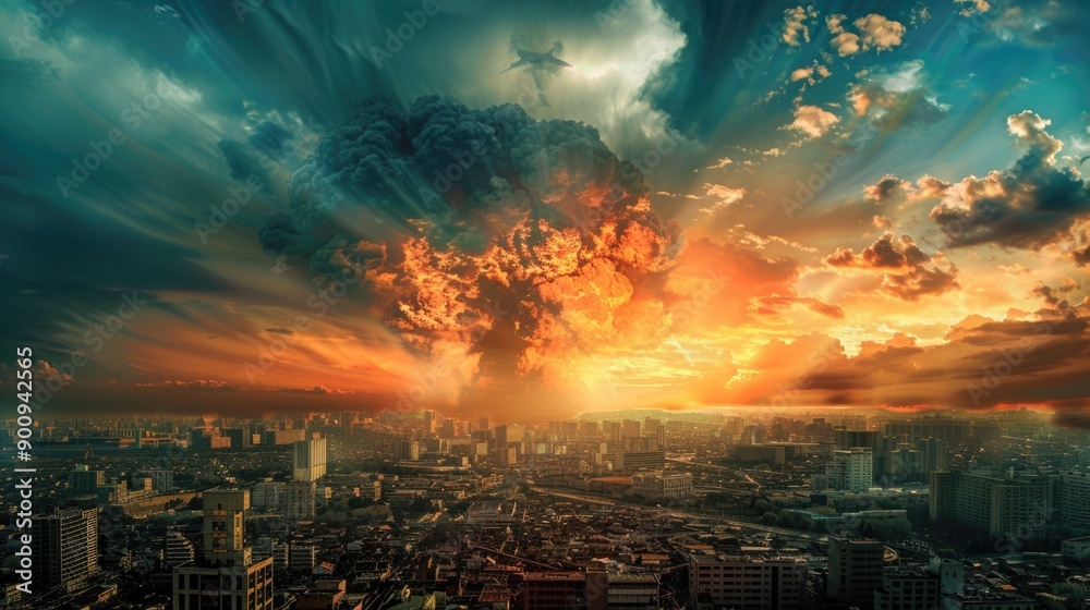 Catastrophic event - atomic explosion and horrific aftermath ...