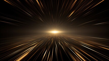 Poster - abstract image of converging metallic lines creating a sense of depth and dynamic movement, with lin