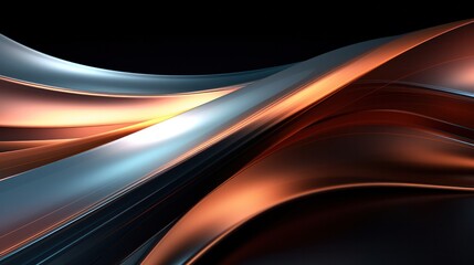 Poster - a mesmerizing abstract design showcasing a smooth metallic texture with subtle curves and lines. the