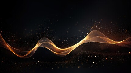 Aufkleber - abstract futuristic background featuring a dynamic wave of interconnected dots and lines, creating a