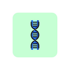 Poster - DNA line icon. Molecule, chromosome, spiral. Genetics concept. Can be used for topics like medical research, hereditary, science