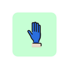 Poster - Raised hand line icon. concept. Vector illustration can be used for topics like