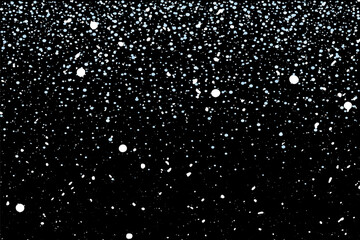 Wall Mural - Christmas snow. Falling snowflakes on a dark background. Snowfall. Vector illustration.