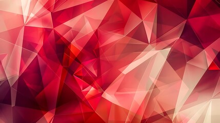 Wall Mural - Abstract Red Geometric background with triangular shapes. Modern design, colorful and vibrant.