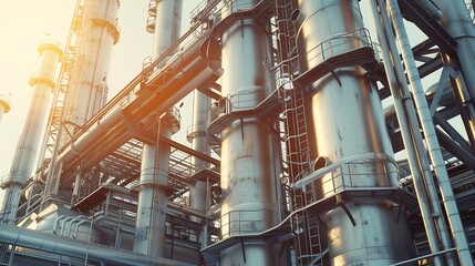 Aufkleber - refinery chemical petrochemical plant with cracking furnace for petroleum energy and chemical industry business for chemical product marketing : Generative AI