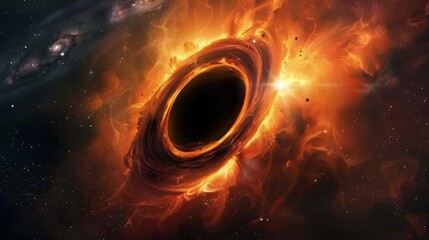 Wall Mural - black hole in space