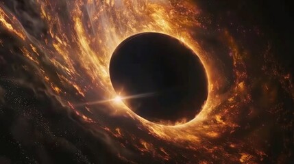Wall Mural - black hole in space