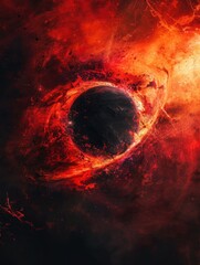 Wall Mural - black hole in space