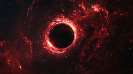 Wall Mural - black hole in space