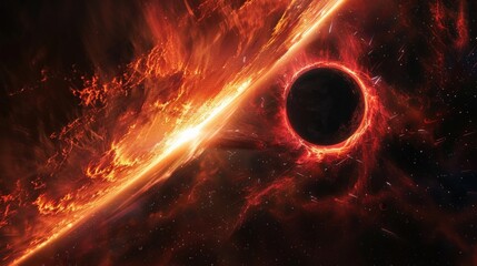 Wall Mural - black hole in space