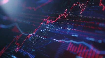 Leinwandbilder - Stock market finance business economy trend graph digital technology : Generative AI