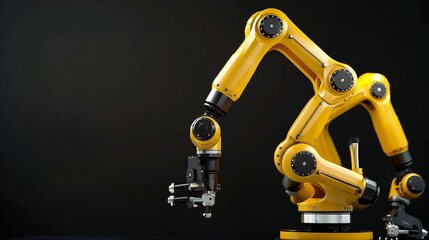Aufkleber - XAI Smart industry robot arms for digital factory production technology showing automation manufacturing process of the Industry 40 or 4th industrial revolution and IOT software to con : Generative AI
