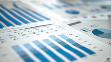 Wall Mural - Statistical analysis of financial data Analyzing business and investment charts accounting finance Analyzing finance numbers accounting for income and expenses and planning financial b : Generative AI