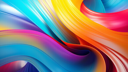 Wall Mural - Stunning 3D Render of Abstract Spectrum