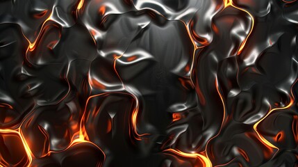Fototapete - A black and orange background with a lot of texture