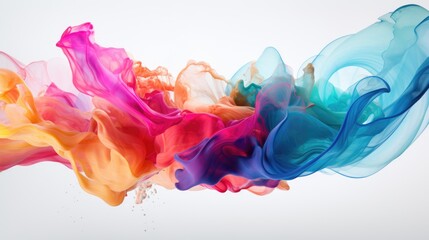 Abstract, colorful fluid dynamics in motion