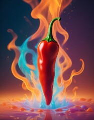 hot fire chili illustration