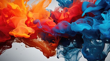 Abstract, colorful fluid dynamics in motion