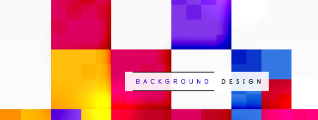 Poster - Dynamic colorful squares background. Vector Illustration For Wallpaper, Banner, Background, Card, Book Illustration, landing page