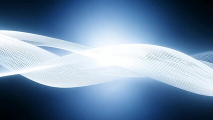 Poster - white flowing lines in a magnetic wave field generative ai
