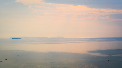 Wall Mural - beautiful view of sea and sky in the morning, natural background