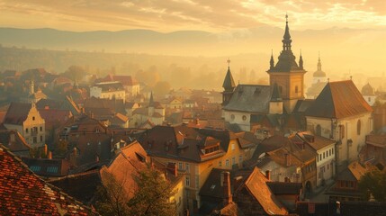 Wall Mural - Sibiu, Romania - Historic town with medieval charm