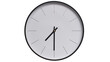 © RilakkuMaxx - Minimalist White face and Black frame Wall Clock on White background - Perfect for Time Management and Scheduling Concepts - 7.30, 19.30