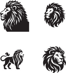 Lion Silhouette art vector illustration