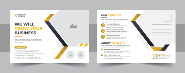 Wall Mural - Modern corporate postcard design template, stylish corporate eddm postcard template layout