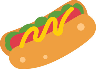 Wall Mural - Hotdog Illustration