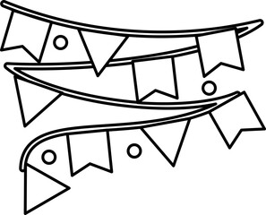 Wall Mural - Bunting Illustration