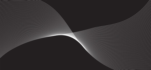 Poster - Abstract background with waves. Thin line on white. isolated on white background in concept luxury.